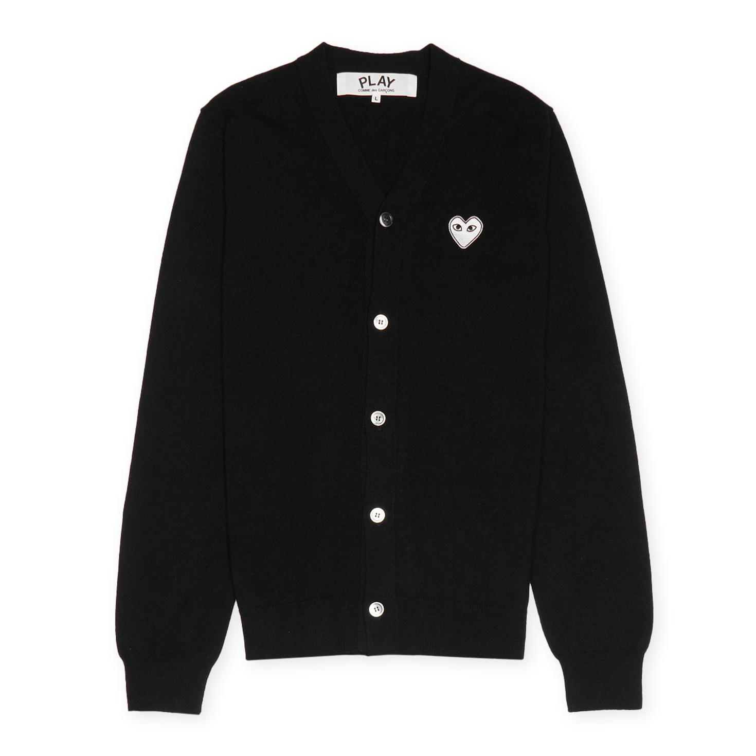 Buy Comme des Garcons Play Knit Cardigan in black | P1N062-1