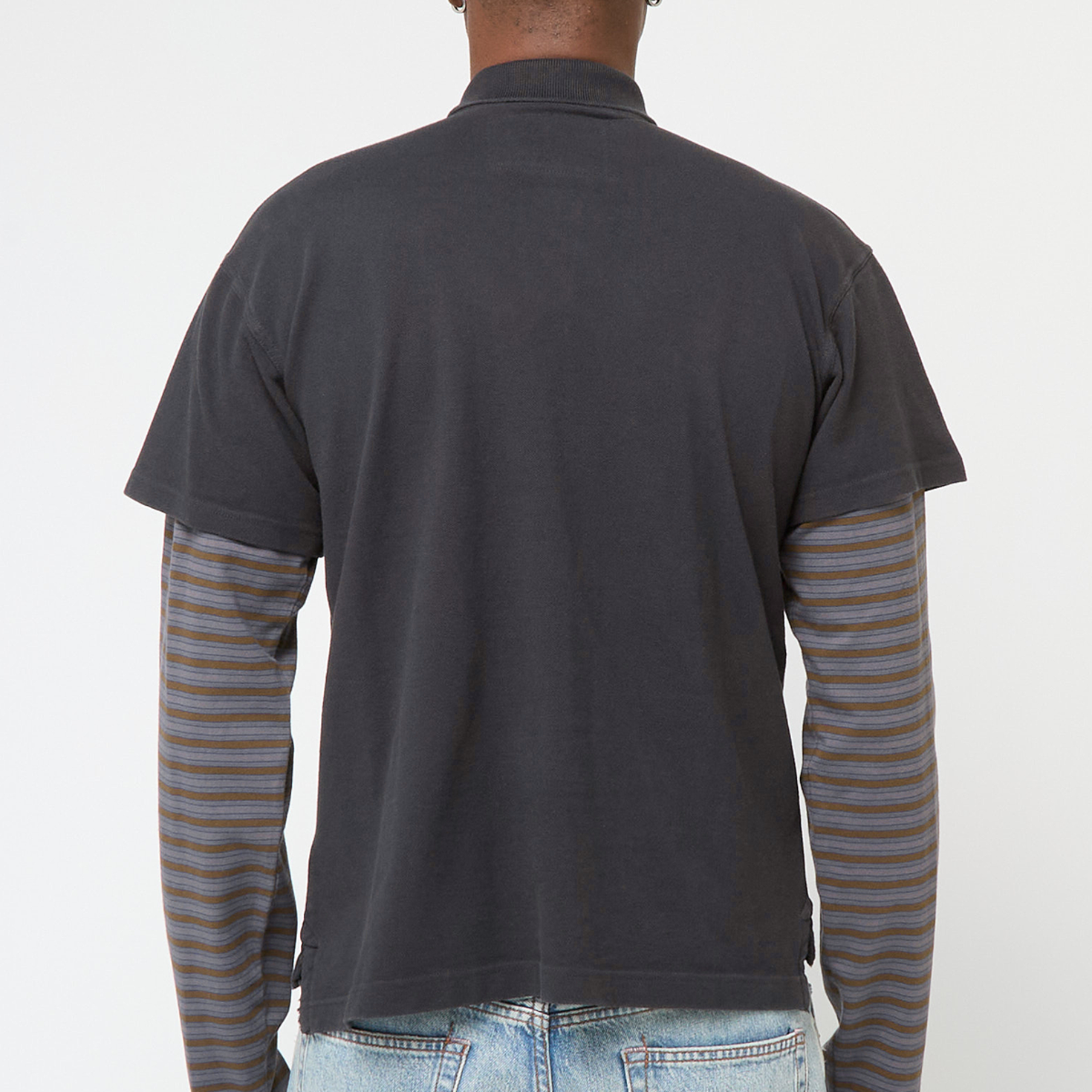 ERL DOUBLE SLEEVE POLO T-SHIRT ポロ　Tシャツ ERL Double Sleeve Polo T-Shirt Black – ESSXNYC