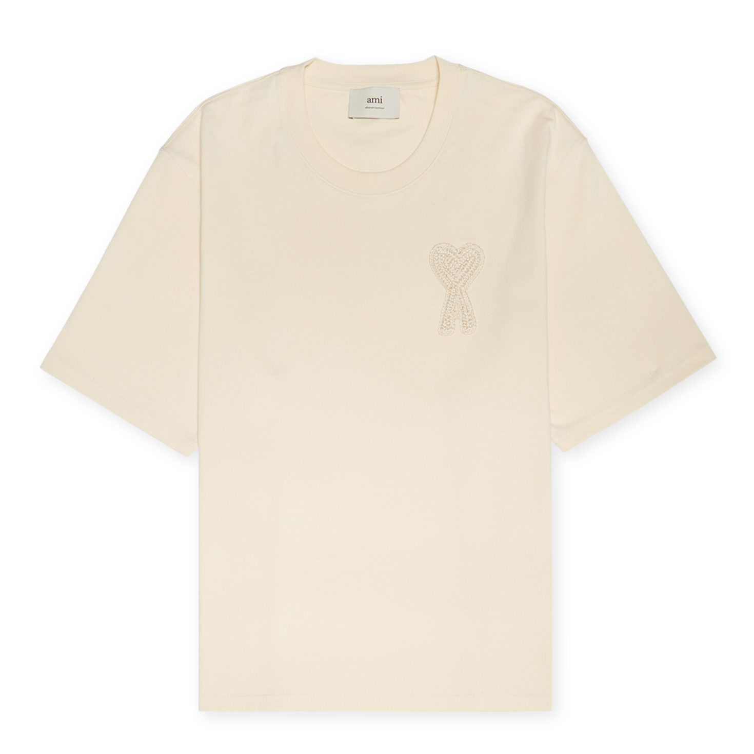 Ami paris Tシャツ　Mサイズ　ベージュ ベージュ コットン Ami de Coeur Tシャツ ホワイトコーヒー