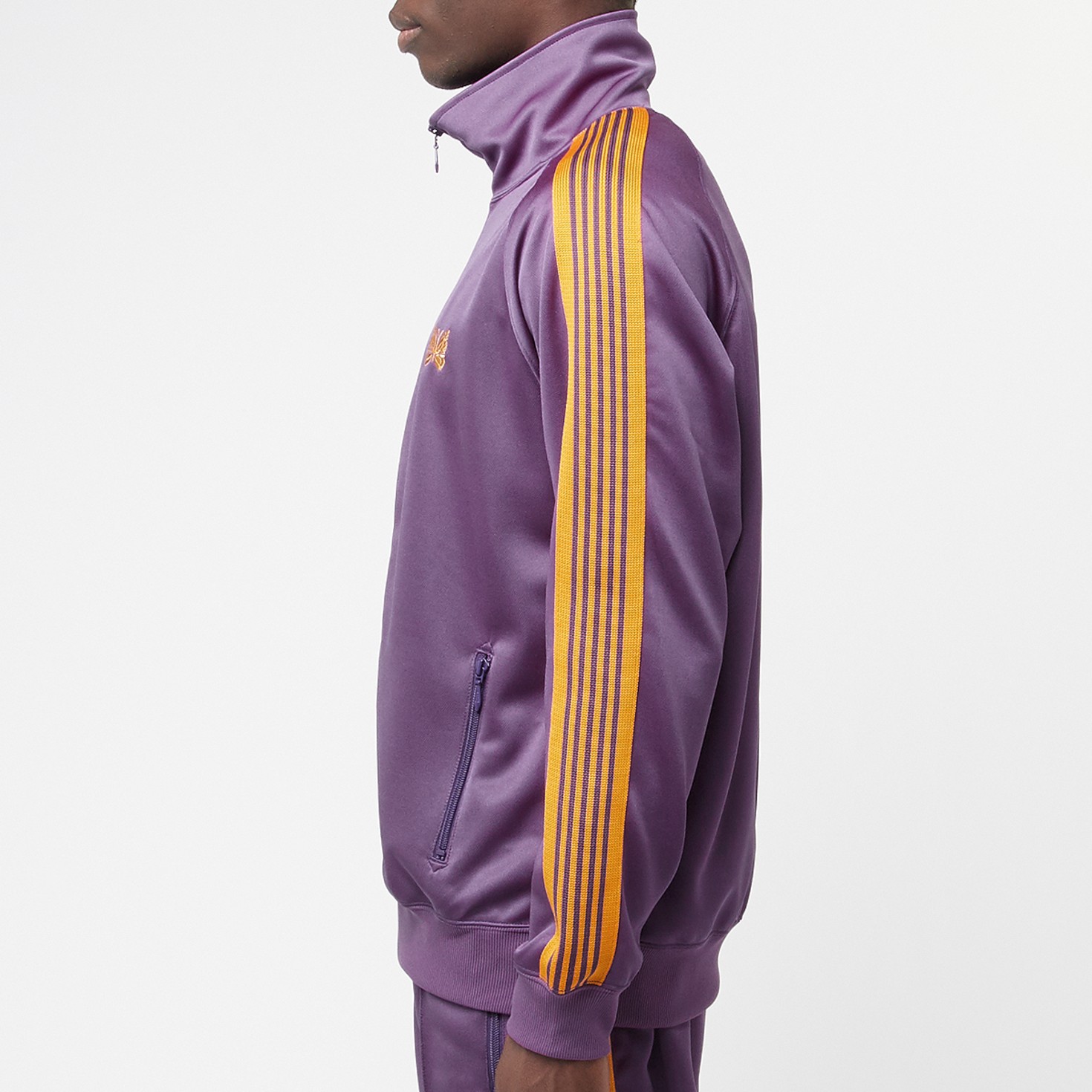 Track Jacket - Poly Smooth purple パープル S 別注 Track Jacket PolySmooth Black×Purple/トラックジャケット
