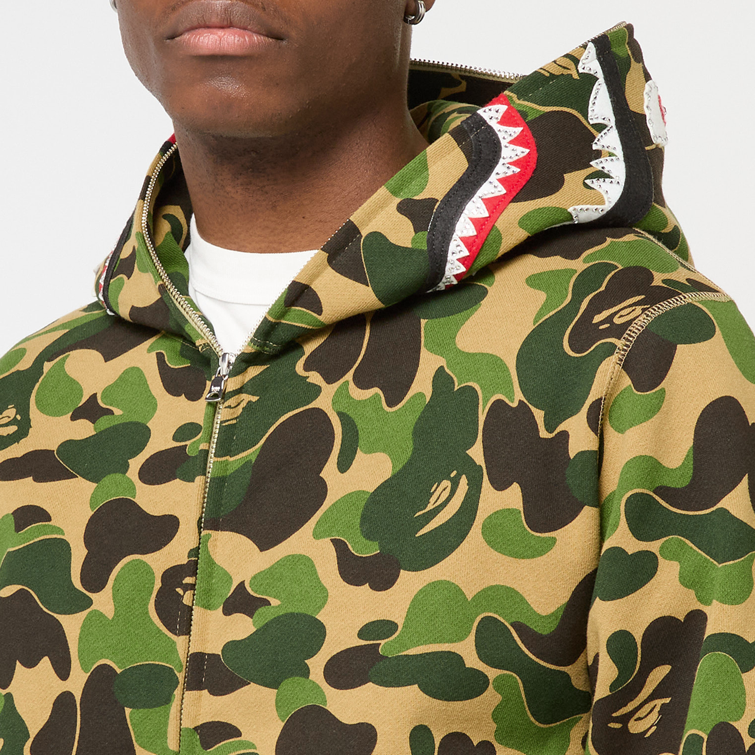 Buy A Bathing Ape ABC Camo Crystal Stone Shark Full Zip Hoodie in