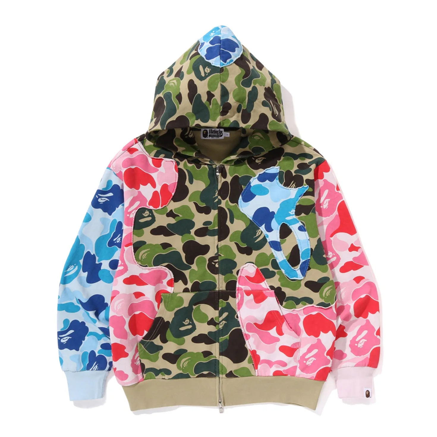 Buy A Bathing Ape ABC Camo Patchwork Relaxed Fit Zip Hoodie