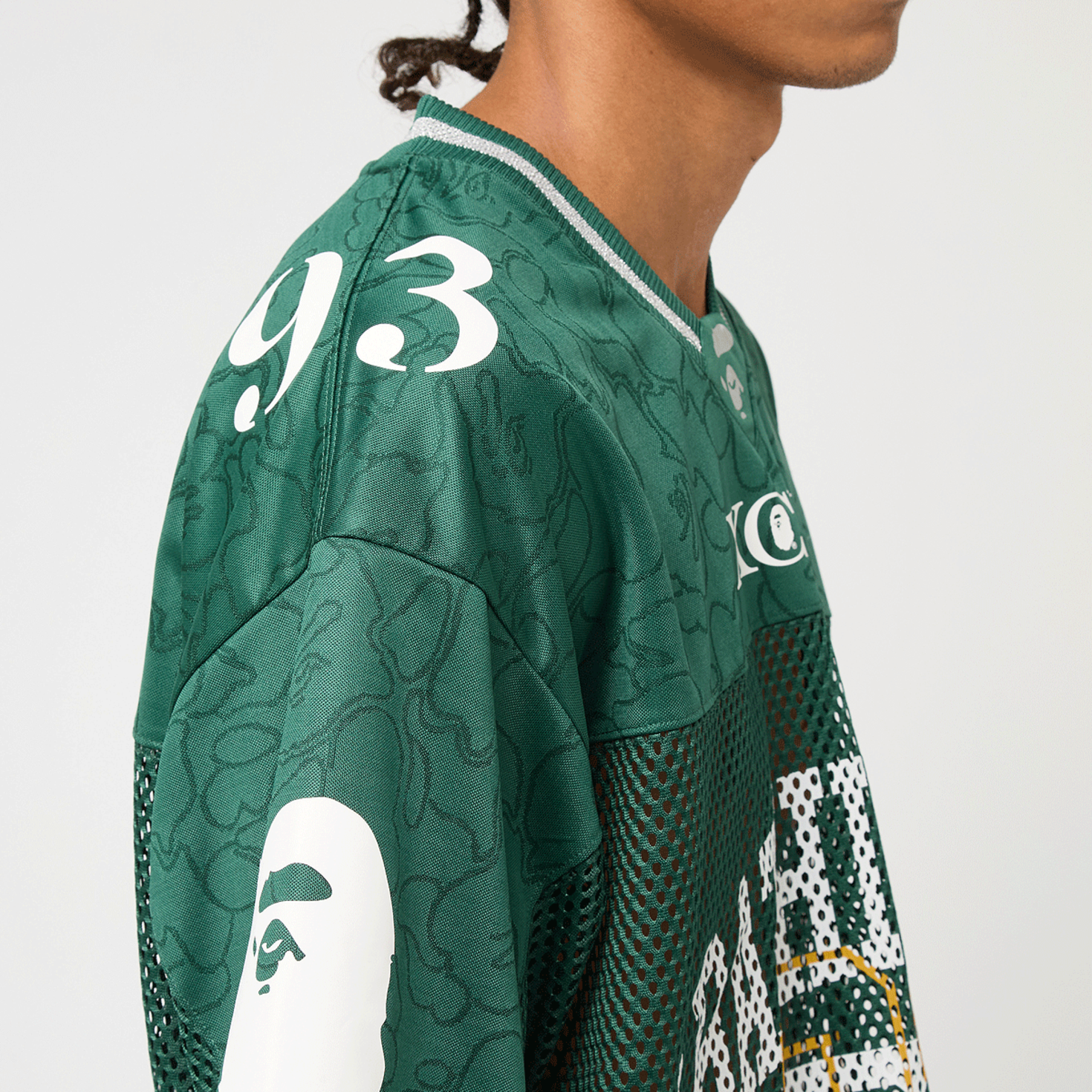 Buy A Bathing Ape Line Camo Multi Logo Relaxed Fit Football Jersey