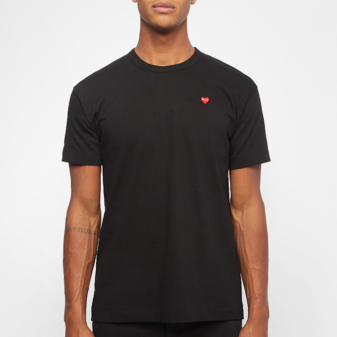 Comme des Garcons Play Small Red Heart Logo T-Shirt black 51252 2