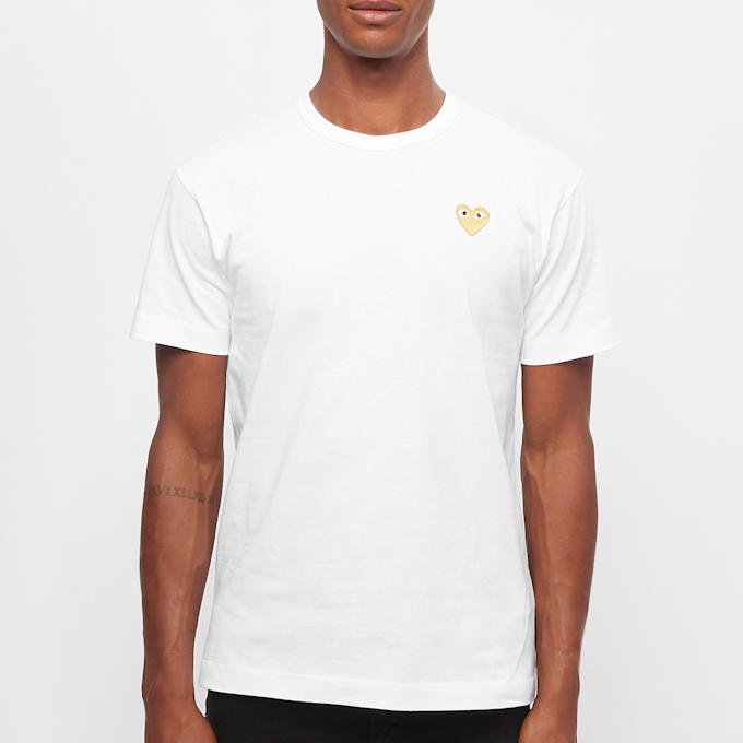 Comme des Garcons Play Gold Heart T-Shirt weiß 52419 2