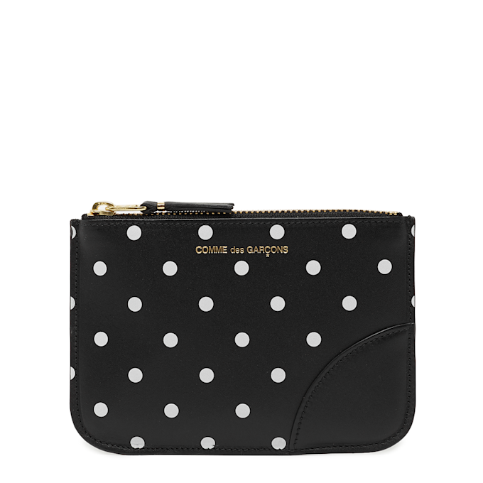 Comme des Garcons Wallet Dots Printed Leather Line noir 53177 1