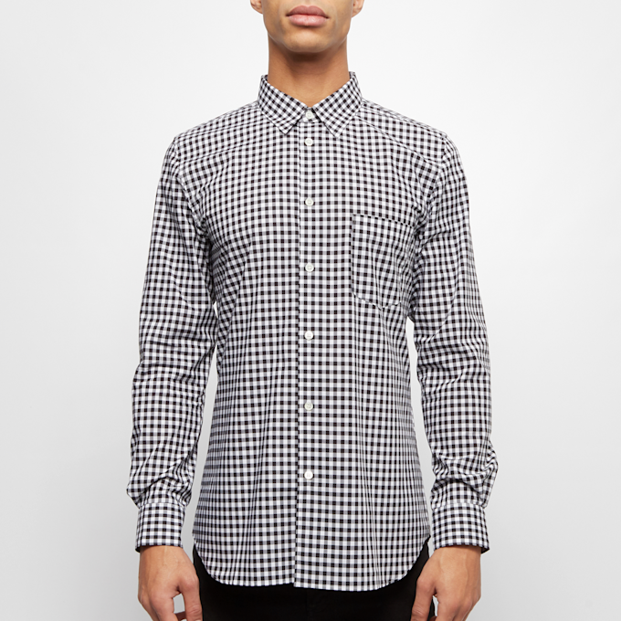 Comme des Garcons Shirt Forever Yarn Dyed Cotton Gingham Shirt black 54764 1
