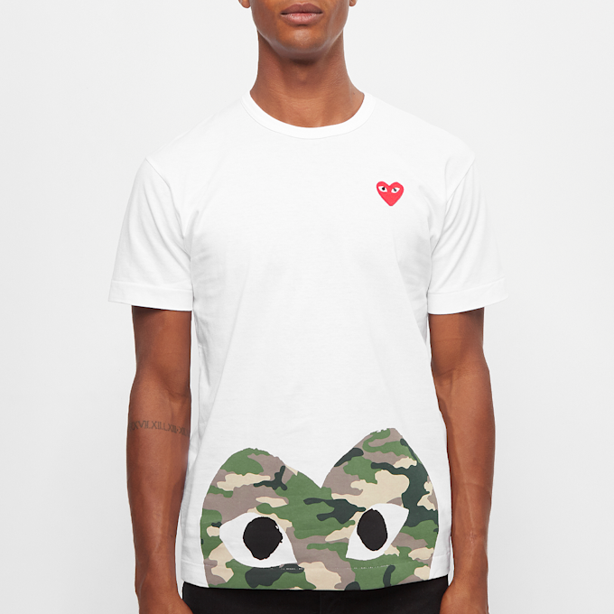 Comme des Garcons Play Camouflage T-Shirt weiß 55441 2
