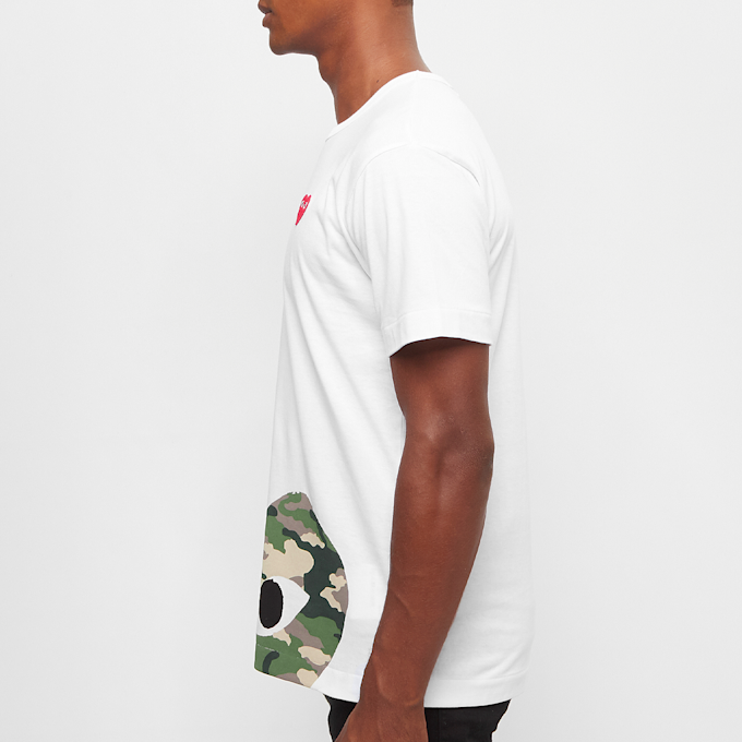 Comme des Garcons Play Camouflage T-Shirt weiß 55441 3