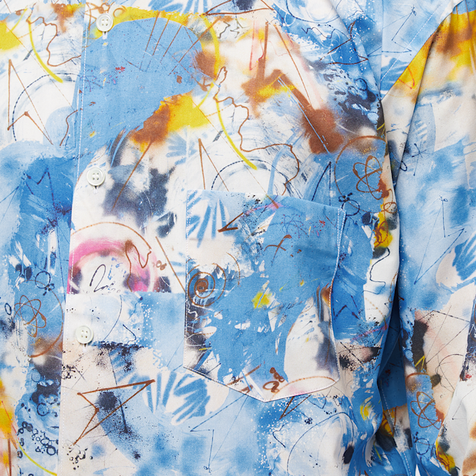 Comme des Garcons Shirt Print C Shirt blue 55971 5