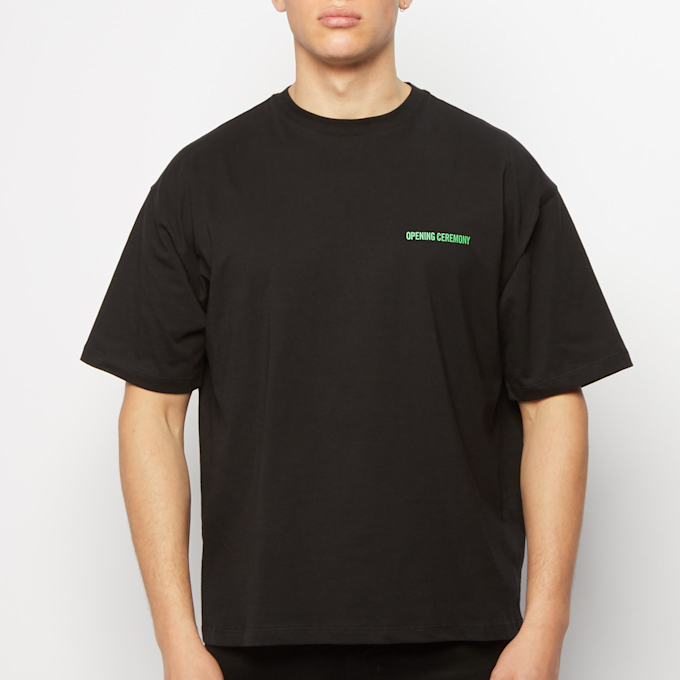 Opening Ceremony Word Torch Regular T-Shirt black apricot schwarz 59771 2