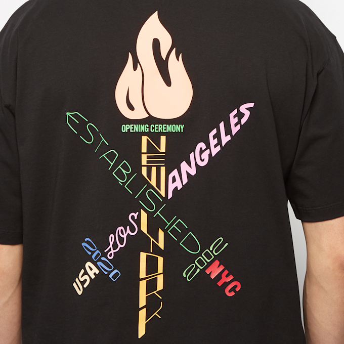 Opening Ceremony Word Torch Regular T-Shirt black apricot schwarz 59771 6