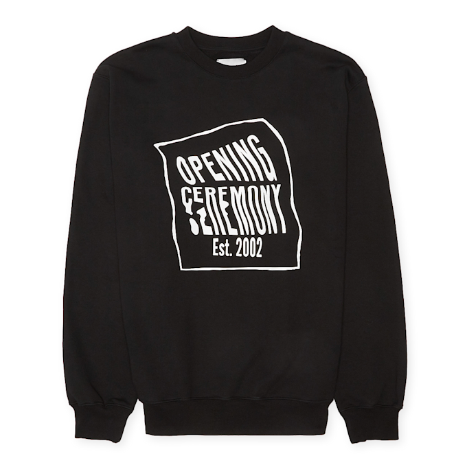 Opening Ceremony Warped Logo Regular Crewneck black 59777 1