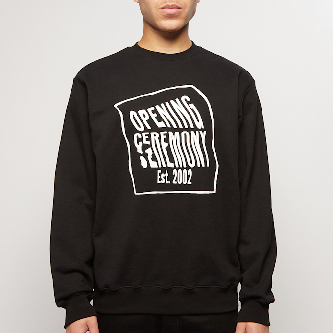 Opening Ceremony Warped Logo Regular Crewneck black 59777 2