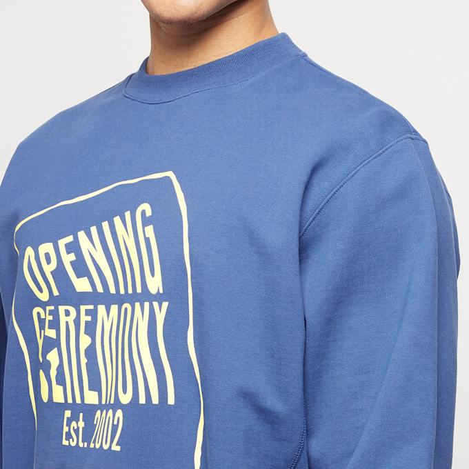 Opening Ceremony Warped Logo Regular Crewneck blue 59778 5