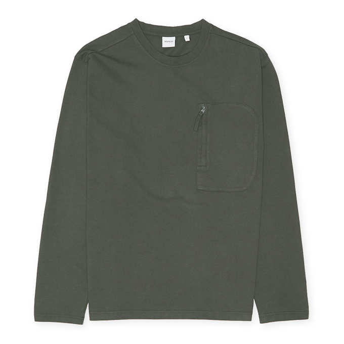 Aspesi Mod. AY41 Longsleeve Pocket Tee grey 60754 1
