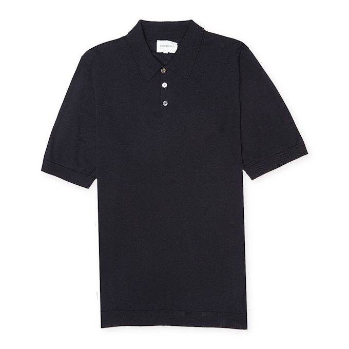 Norse Projects Johan Merino S/S Polo blauw 60942 1