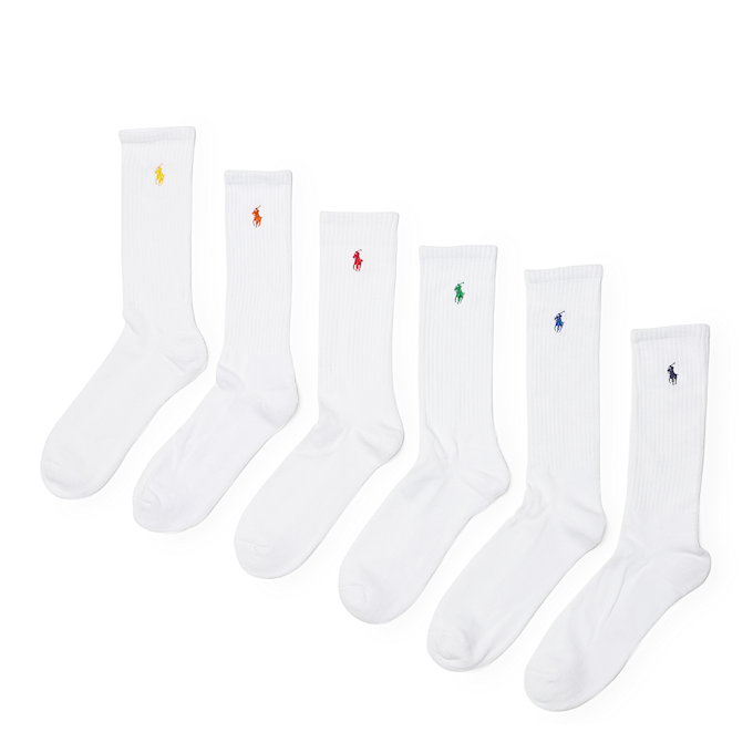 Polo Ralph Lauren Crew Socks 6-Pack blanc 82552 1