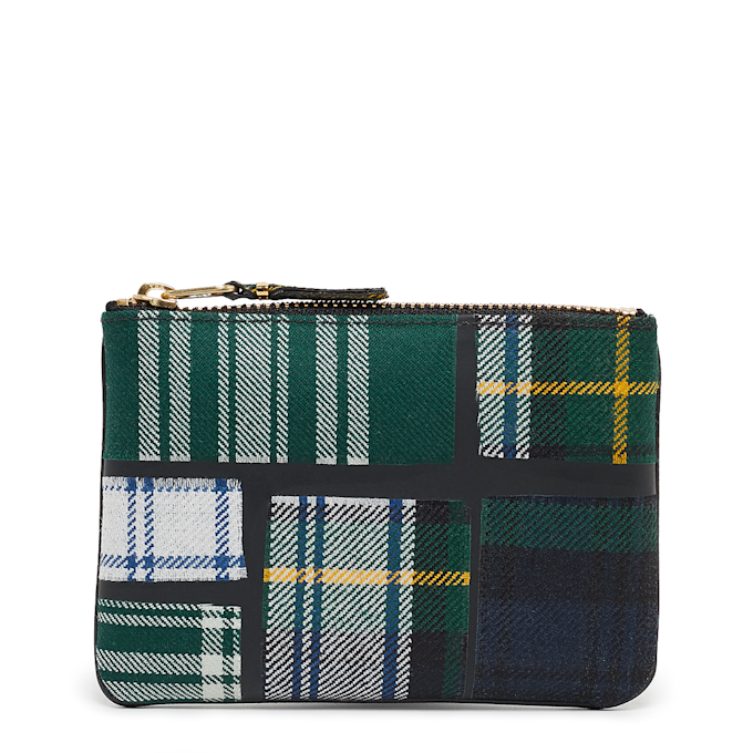Comme des Garcons Wallet Tartan Patchwork Wallet groen 69761 1