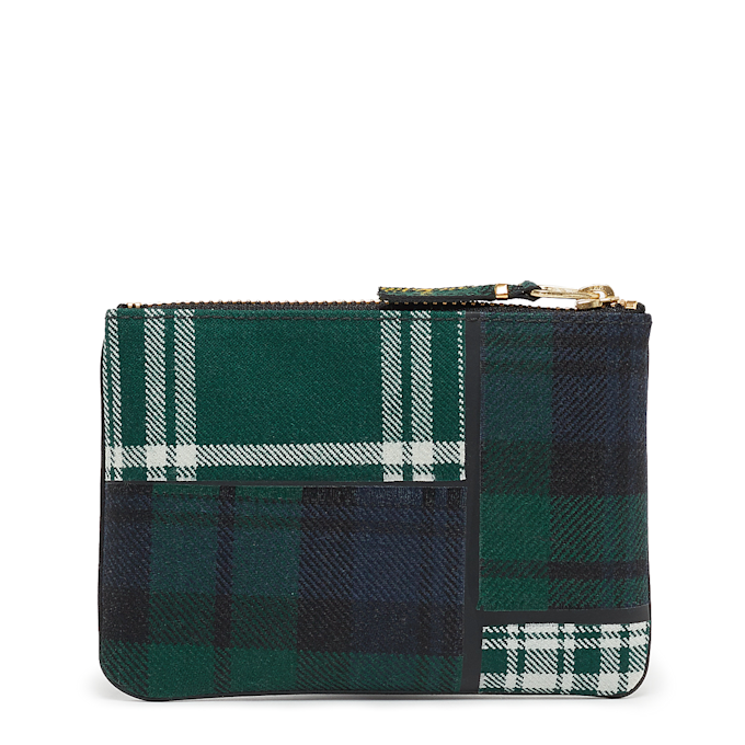 Comme des Garcons Wallet Tartan Patchwork Wallet groen 69761 2