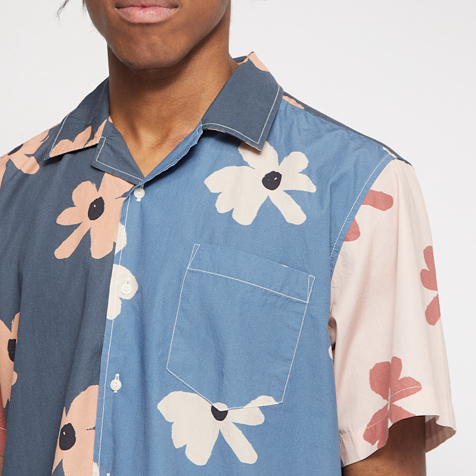 Undefined Brand Patchwork Shirt color block navy white 73911 5