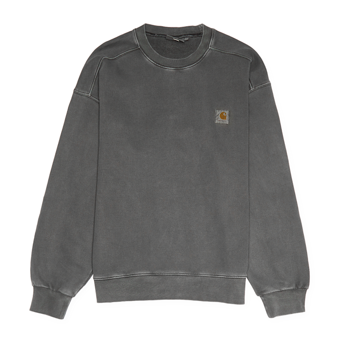 Carhartt WIP Nelson Sweat dusty h brown garment dyed grau 75956 1