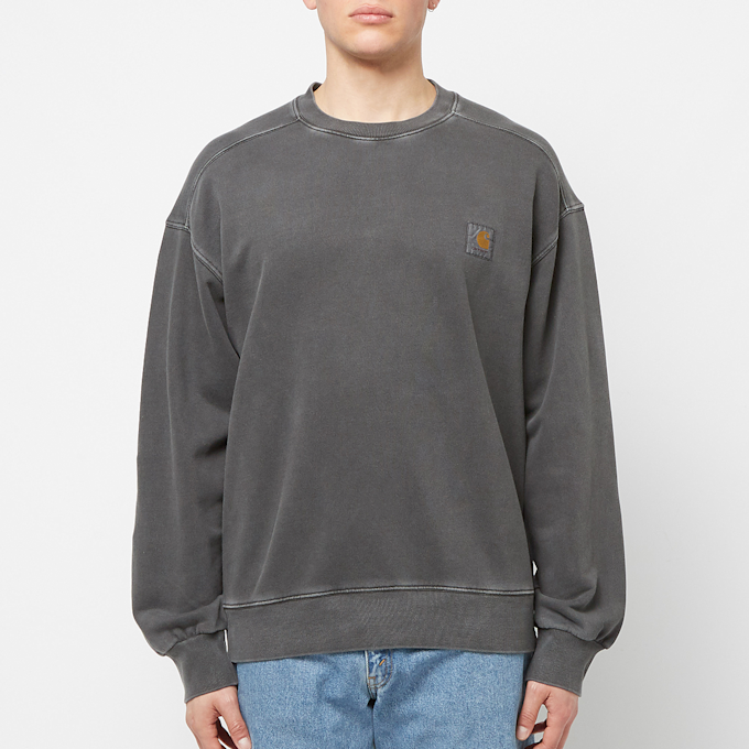 Carhartt WIP Nelson Sweat dusty h brown garment dyed grau 75956 2