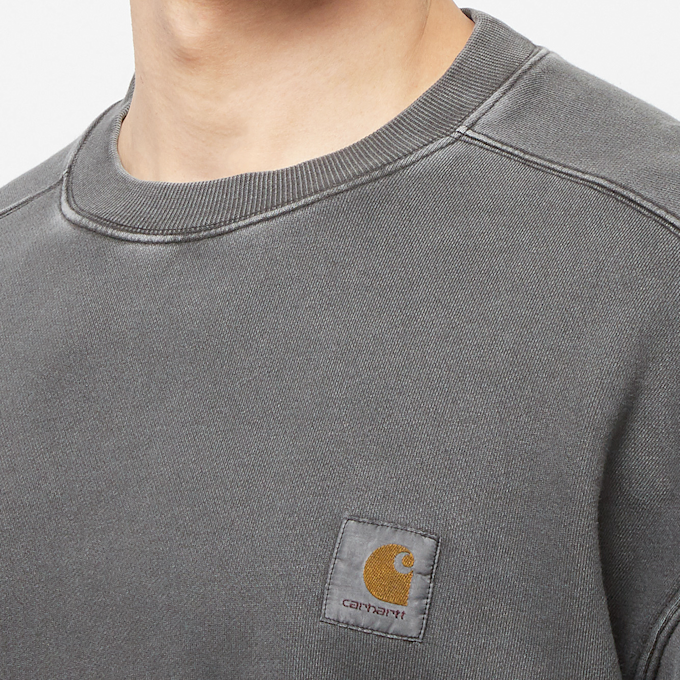 Carhartt WIP Nelson Sweat dusty h brown garment dyed grau 75956 5