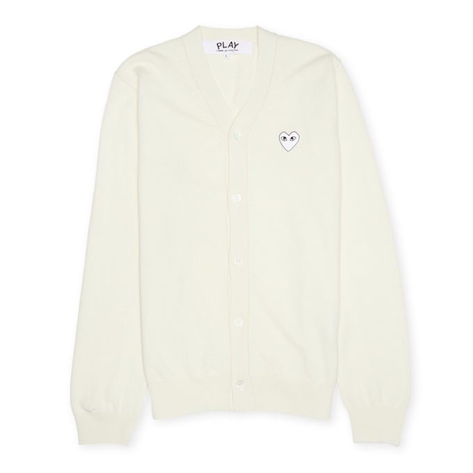 Comme des Garcons Play Knit Cardigan beige 77070 1