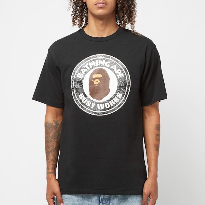 A Bathing Ape Layered Line Camo Busy Works Tee M black 80182 2