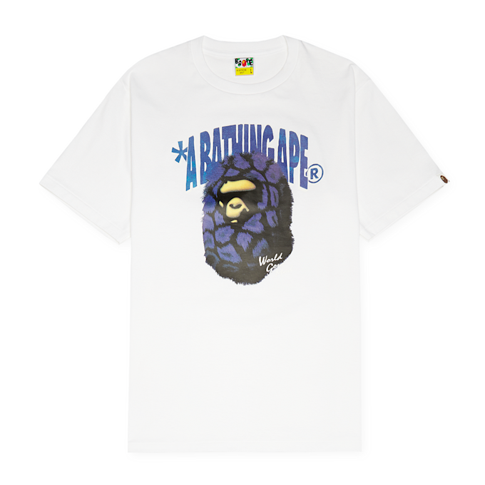 A Bathing Ape Fur Ape Head Tee white 80190 1