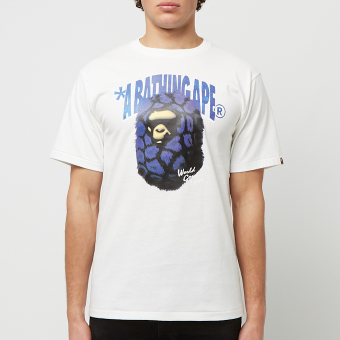 A Bathing Ape Fur Ape Head Tee white 80190 2