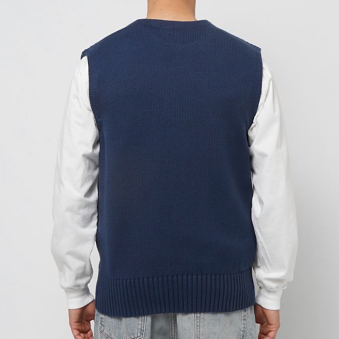GR10K Cotton Knit Vest blau 80388 4