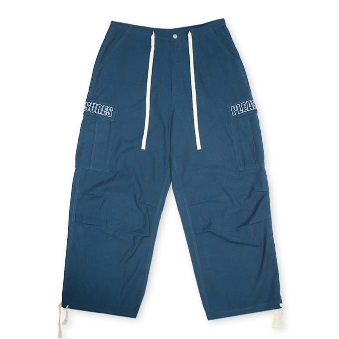 Pleasures Visitor Wide Fit Cargo Pants bleu 80979 1