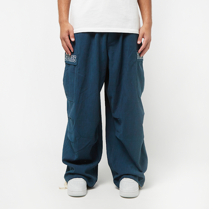 Pleasures Visitor Wide Fit Cargo Pants blue 80979 2