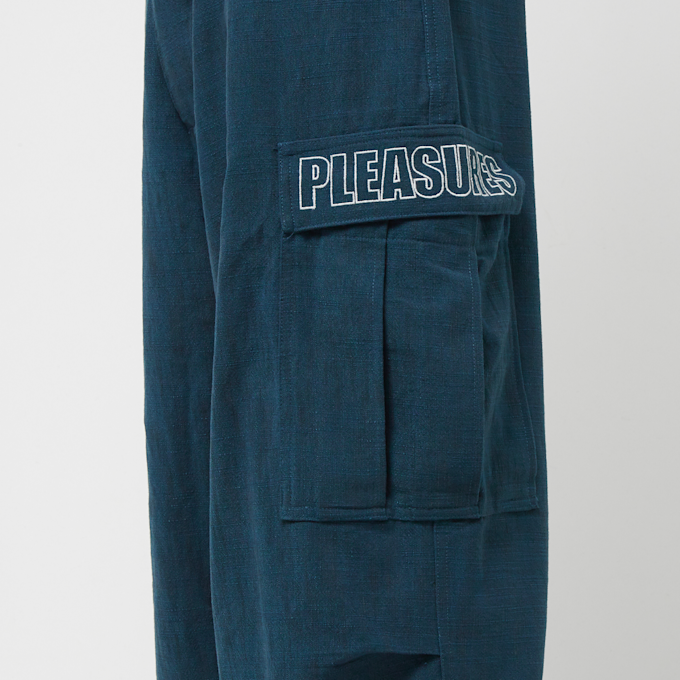 Pleasures Visitor Wide Fit Cargo Pants blue 80979 7