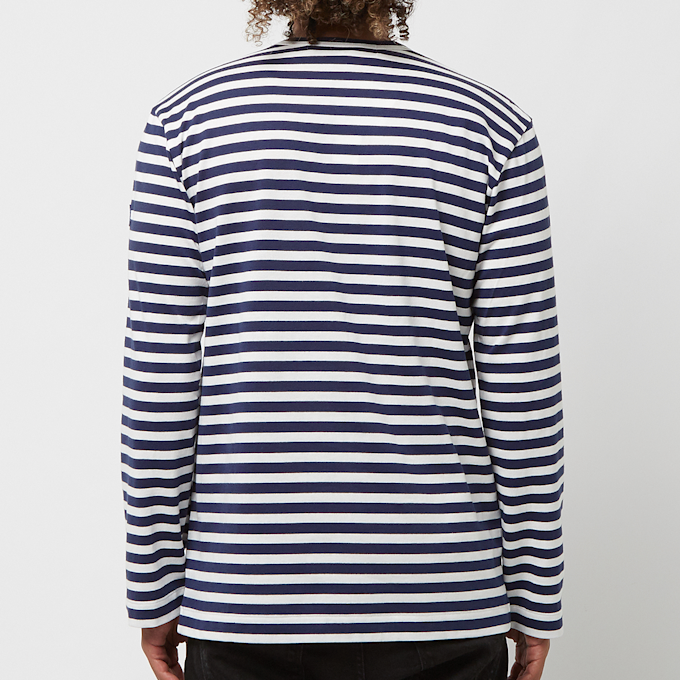 Comme des Garcons Play x The Artist Invader Striped Longsleeve T-Shirt bleu 81356 4