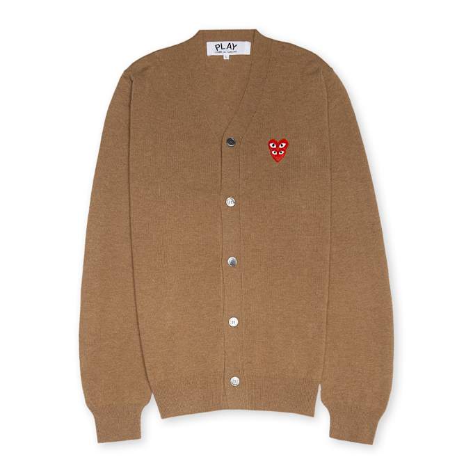 Comme des Garcons Play Knit Cardigan brown 83642 1