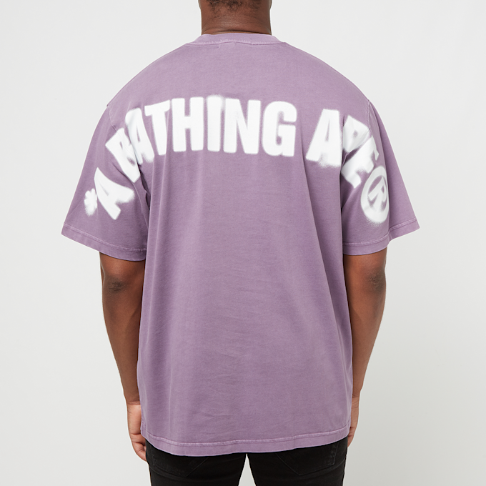 A Bathing Ape Spray Ape Head Garmint Dyed Tee M purple 83779 4