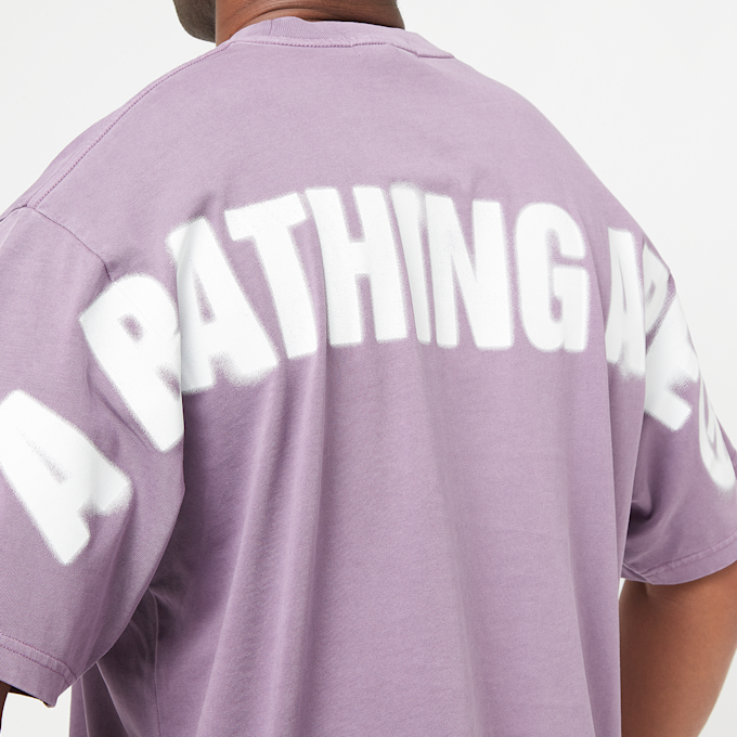 A Bathing Ape Spray Ape Head Garmint Dyed Tee M purple 83779 5