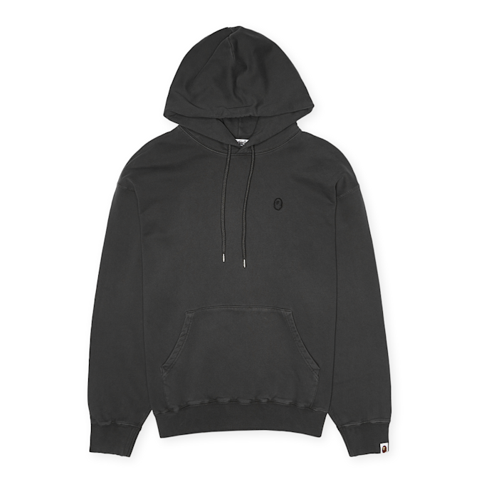 A Bathing Ape Ape Head One Point Garment Dye Pullover Hoodie M black 83791 1