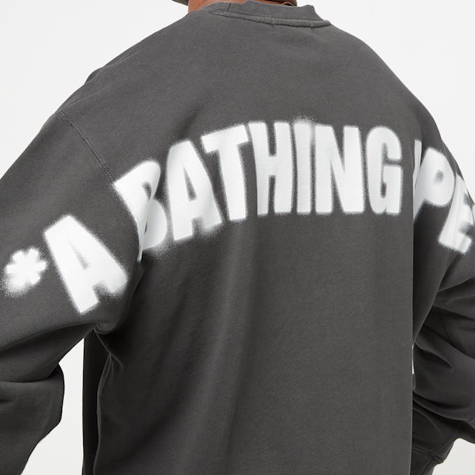 A Bathing Ape Spray Ape Head Garmint Dyed Crewneck M schwarz 83806 5