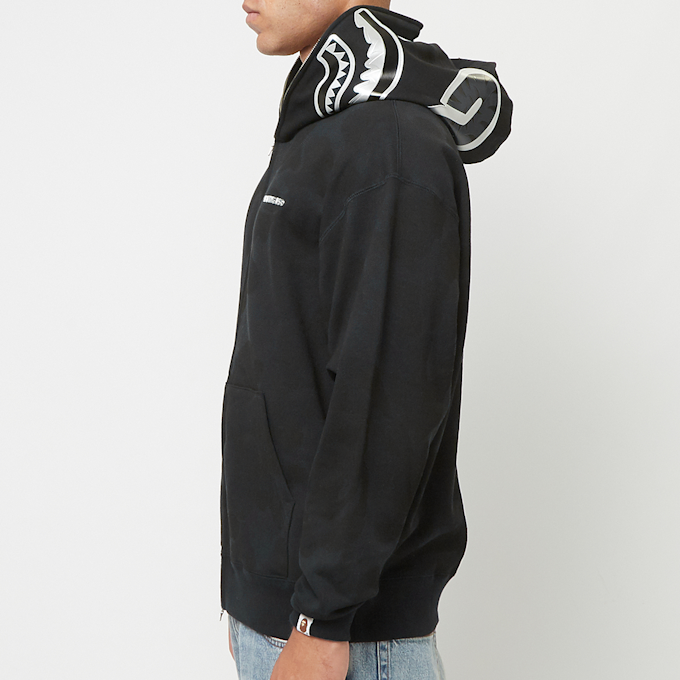 A Bathing Ape Ink Camo Shark Zip Hoodie black 83813 3