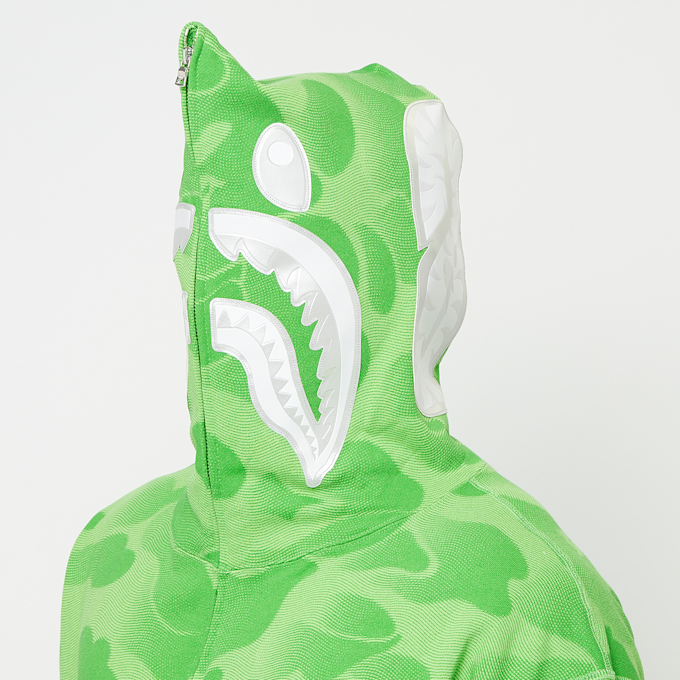 A Bathing Ape Ink Camo Shark Zip Hoodie vert 83815 7