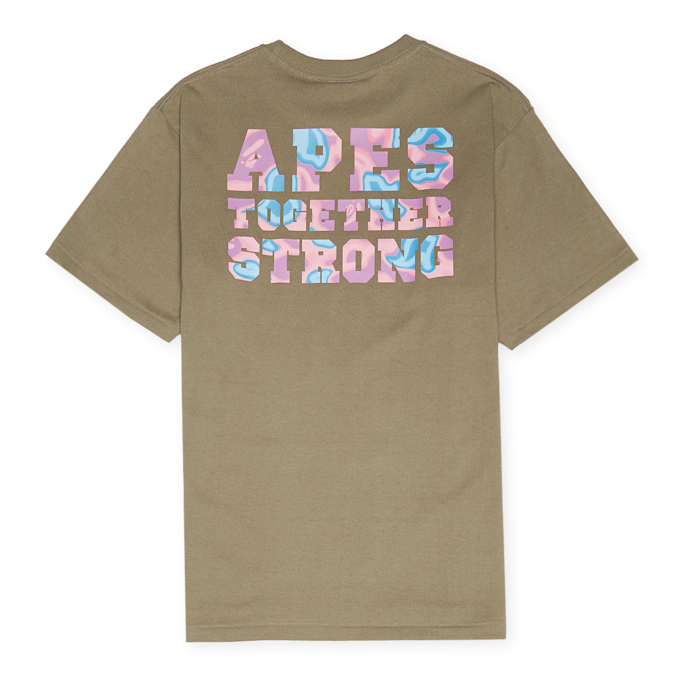 A Bathing Ape Liquid Camo College ATS Tee brown 83820 1