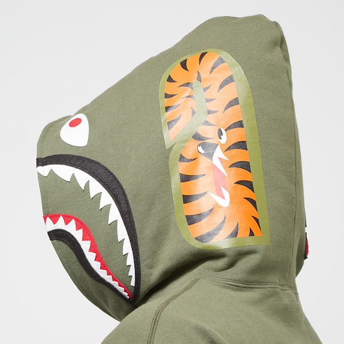 A Bathing Ape Shark Pullover Hoodie green 83822 8