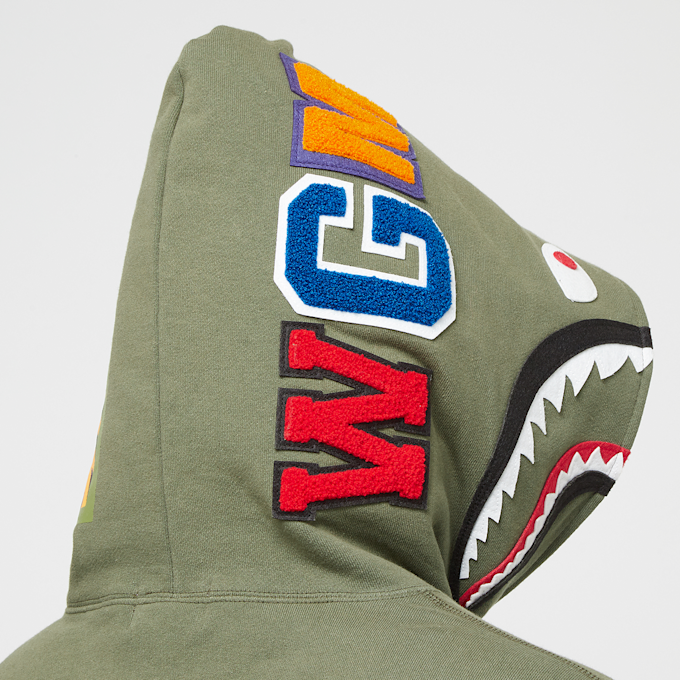 A Bathing Ape Shark Pullover Hoodie green 83822 9