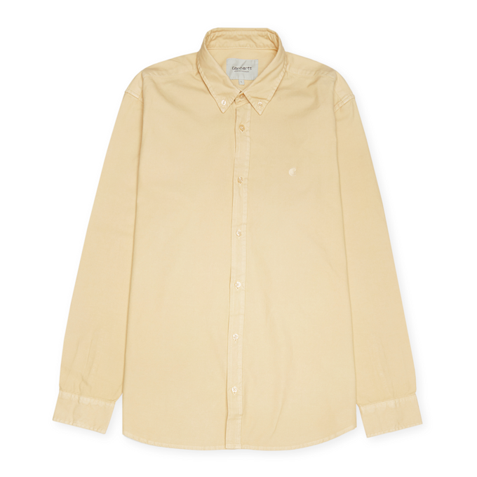 Carhartt WIP Long Sleeve Bolton Shirt Cotton Oxford beige 83891 1