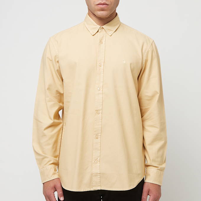 Carhartt WIP Long Sleeve Bolton Shirt Cotton Oxford beige 83891 2