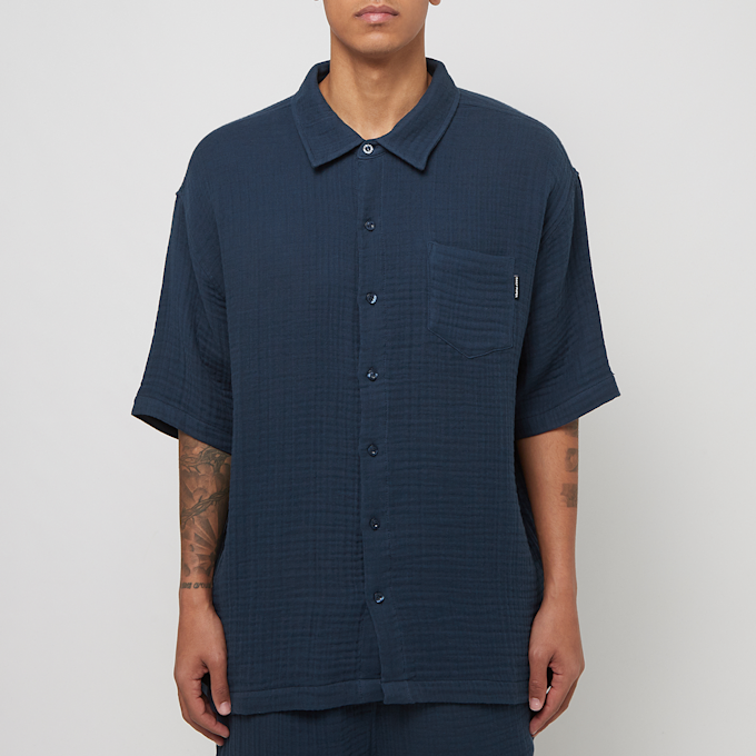 Daily Paper Enzi Seersucker Shortsleeve Shirt bleu 83968 2